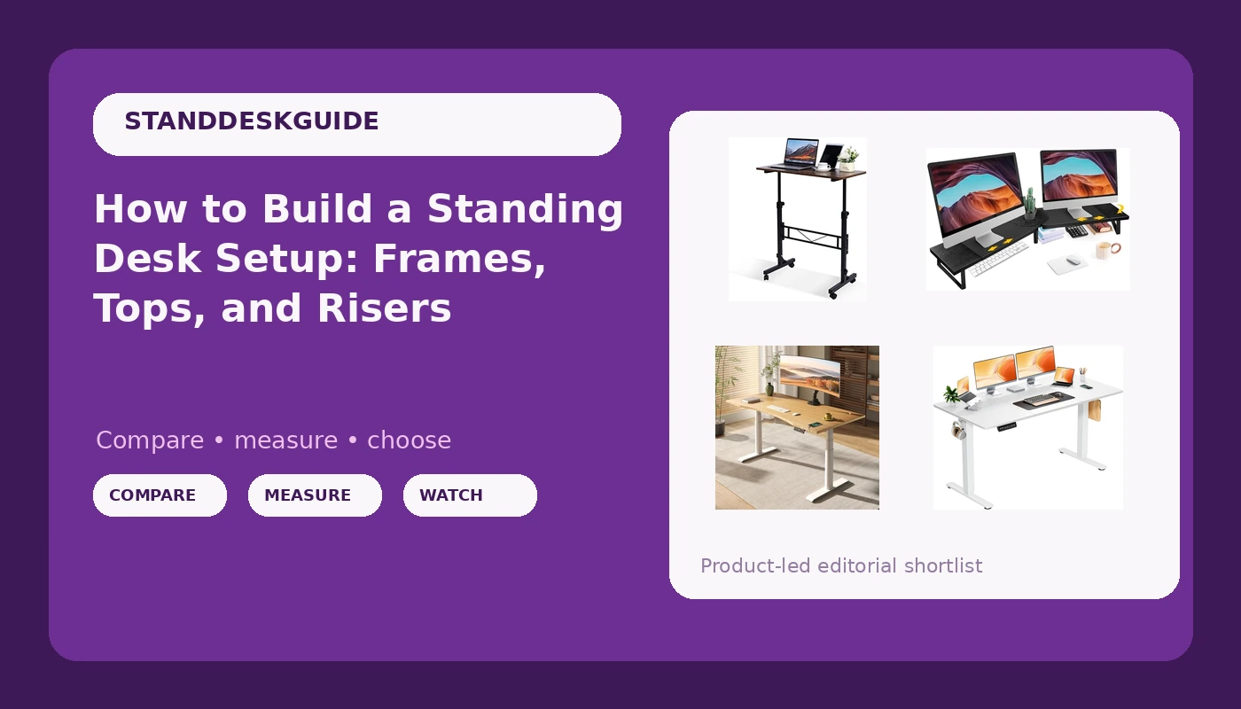 How to Build a Standing Desk Setup: Frames, Tops, and Risers