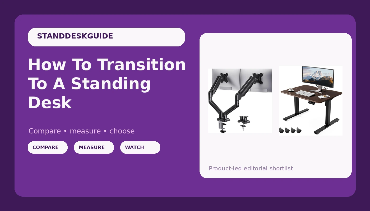 How To Transition To A Standing Desk - StandDeskGuide review with measurements and honest opinion