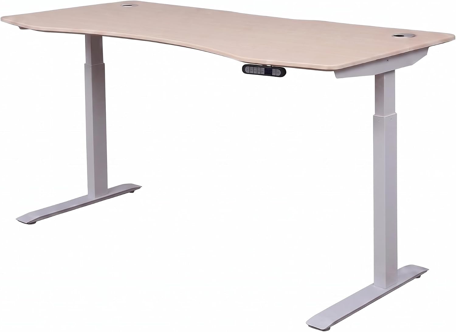 ApexDesk Elite Pro Series 60" x 27" Electric Height Adjustable Stand up Desk, Sit Stand Home Office Desk, Computer Desk - Curved Oak