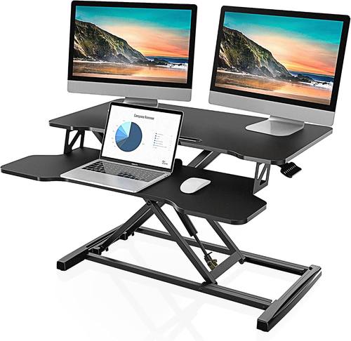 FITUEYES height adjustable sit to stand desk converter 32 inch