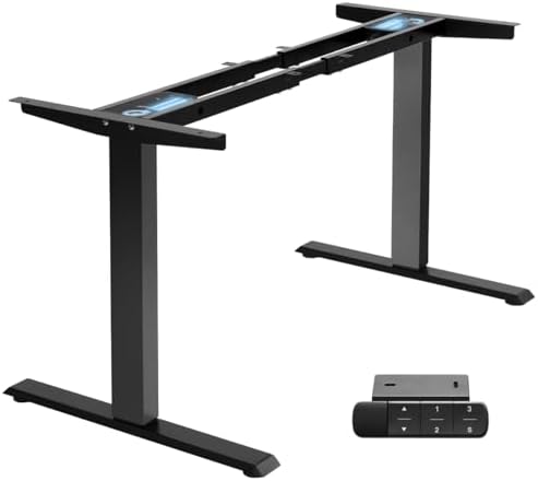 TOPSKY Dual Motor Standing Desk Frame, 225 lbs Capacity, Black