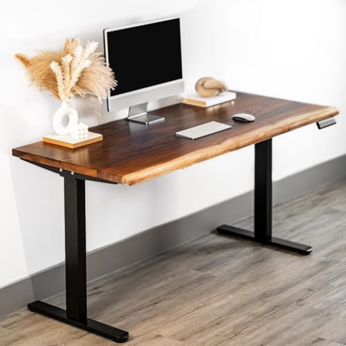 Live Edge Walnut Standing Desk with Drawer, 60x27