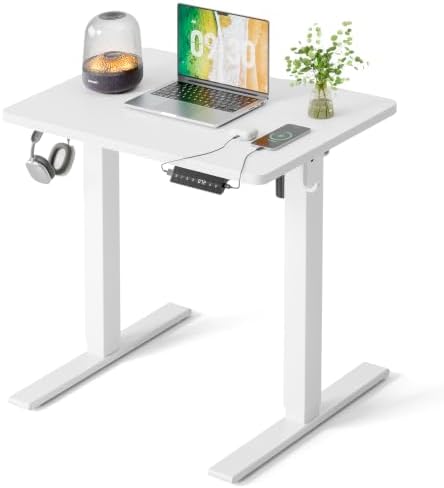 FEZIBO Standing Desk 48 × 24 Inch Electric Height Adjustable, Maple