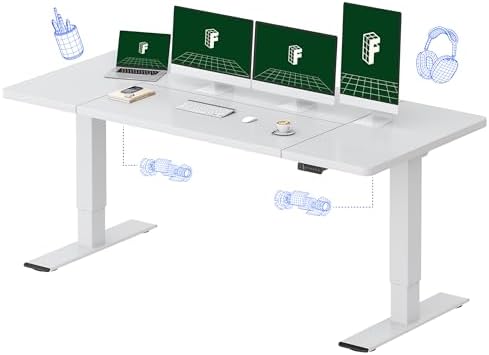 FLEXISPOT 63"x28" Electric Standing Desk, White