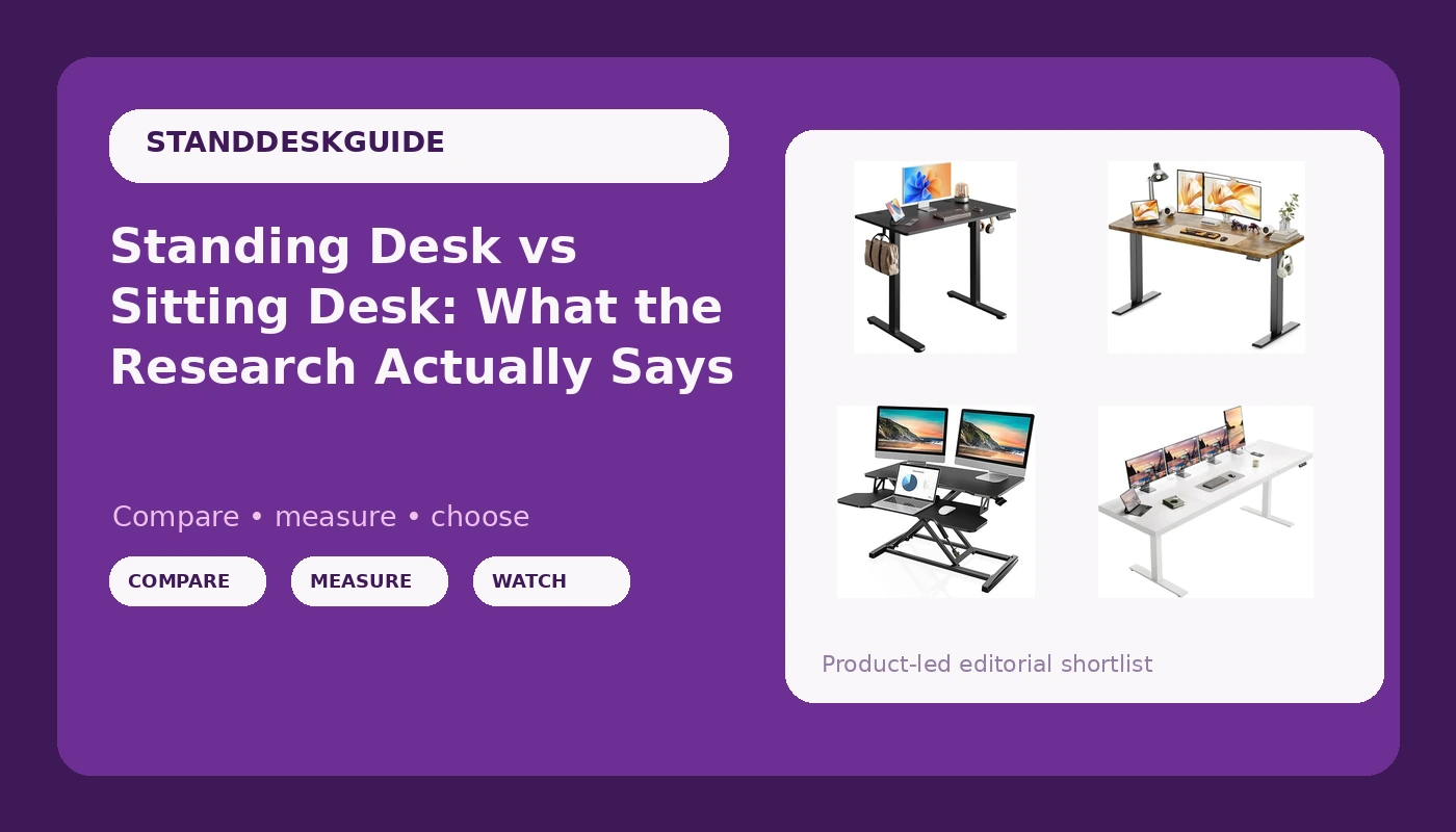 Standing Desk vs Sitting Desk: What the Research Actually Says - StandDeskGuide review with measurements and honest opinion